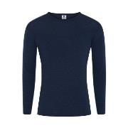 Dovre Wool Long Sleeve T-Shirt Marine ull Small Herre