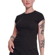 Sloggi GO Ribbed T Shirt Svart bomull X-Small Dame