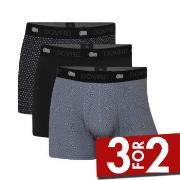 Dovre 3P Recycled Polyester Boxers Svart/Grå polyester Large Herre