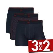 Dovre 3P Recycled Polyester Boxers Marine/Rød polyester Large Herre