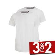 Jockey 2P Cotton Crew Neck T-Shirt Hvit bomull Medium Herre