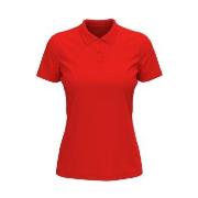 Stedman Lux Short Sleeve Polo For Women Rød bomull X-Small Dame