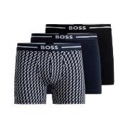 BOSS 3P Bold Design BoxerBr Svart/Blå bomull XX-Large Herre