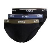 BOSS 3P Power Brief Svart/brun bomull Large Herre