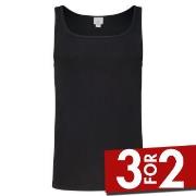 Jockey Cotton A-Shirt Svart bomull X-Large Herre