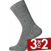 Egtved Strømper Wool Ribbed Sock Lysgrå Str 45/48