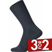 Egtved Strømper Wool Ribbed Sock Marine Str 40/45