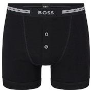 BOSS Original Button Front Shorts Svart bomull Small Herre