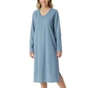 Schiesser Comfort Essentials Longsleeve Sleepshirt Blå Mønster bomull ...