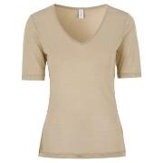 Damella Silk T-Shirt Beige silke X-Large Dame