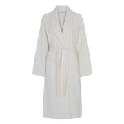 Decoy Long Terry Robe With Hood Svart polyester X-Large Dame