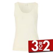 Damella Wool Top Benhvit merinoull Large Dame