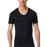 Schiesser Premium Modal V-neck Shirt Svart Large Herre