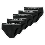 Schiesser 5P 95-5 Organic Cotton Rio Briefs Svart bomull Small Herre