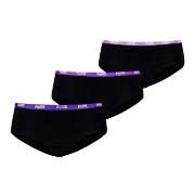 Puma Truser 3P Iconic Hipster Lilla/Svart bomull Large Dame