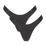 Sloggi Truser 2P ZERO Feel 2 0 Tiny Tanga C2P Svart X-Small Dame
