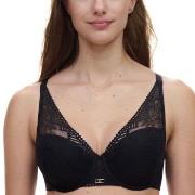 Chantelle BH Origins Lace Lightweight Plunge Bra Svart nylon D 90 Dame