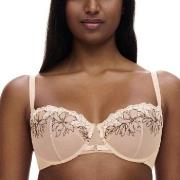 Chantelle BH Pulp Underwired Half Cup Bra Svart m Beige nylon B 80 Dam...