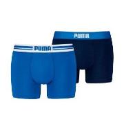 Puma 2P Everyday Placed Logo Boxer Marine/Blå bomull Large Herre