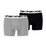 Puma 2P Men Multi Logo Boxer Svart/Hvit bomull X-Large Herre