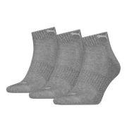 Puma Strømper 3P Cushioned Quarter Sock Grå Str 43/46