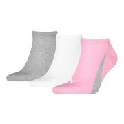 Puma Strømper 3P Lifestyle Sneaker Socks Rosa/Grå Str 35/38