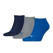 Puma Strømper 3P Sneaker Socks Svart/Blå Str 47/49