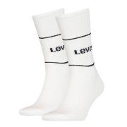 Levis Strømper 2P Organic Cotton Sock Hvit/Svart Str 43/46