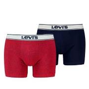 Levis 2P Base Vintage Boxer Marine/Rød bomull Small Herre