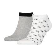 Calvin Klein Strømper 2P Eduardo All Over Sneaker Sock Hvit Str 43/46 ...