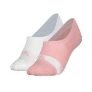 Calvin Klein Strømper 2P Glossy High Cut Footie Socks Hvit/Rosa Str 39...