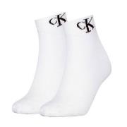 Calvin Klein Strømper 2P Women Monogram Quarter Socks Hvit Str 39/42 D...