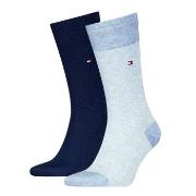 Tommy Hilfiger Strømper 2P Men Birdeye Sock Lysblå Str 43/46 Herre