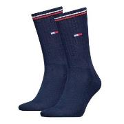 Tommy Uni TJ Iconic Crew Socks Strømper 2P Marine Str 35/38