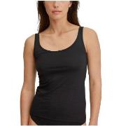 Calida Essential Cotton Tank Top Svart bomull Large Dame