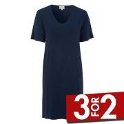 Damella Bamboo Short Sleeve Nightdress Marine Bambus Medium Dame