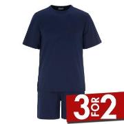 Damella Edward Short Sleeve Pyjamas Marine bomull Small Dame