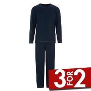 Damella Kurt Long Sleeve Pyjamas Marine bomull Small Dame