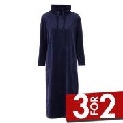 Damella Velour Cosy Dress Marine X-Large Dame