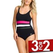 Damella Annabella Chlorine Resistent Swimsuit Svart/Rosa polyester 38 ...