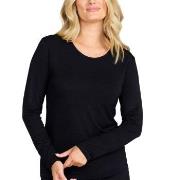 Damella Bamboo Long Sleeve Top Svart Bambus X-Large Dame