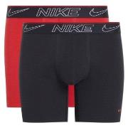 Nike 2P Elite Cotton Stretch Boxer Brief Svart/Rød Small Herre