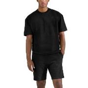 Bread and Boxers Lounge Tee Svart økologisk bomull Large Herre