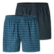 Schiesser 2P Boxershorts multipack Blå bomull X-Large Herre