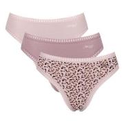 Sloggi Truser 3P GO Crush High Leg Briefs Sand/rosa bomull XX-Large Da...