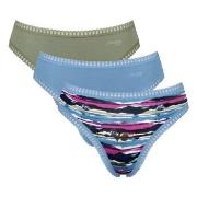 Sloggi Truser 3P GO Crush High Leg Briefs Blå/Grønn bomull X-Small Dam...