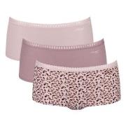 Sloggi Truser 3P GO Crush Hipster Shorts Sand/rosa bomull Small Dame