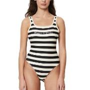 Marc O Polo Stripe Swimsuit Hvit/Svart Small Dame