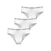 Björn Borg Truser 3P Logo High Waist Brief Hvit bomull Small Dame