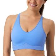 Björn Borg BH Mid V Support Sports Bra Blå Small Dame